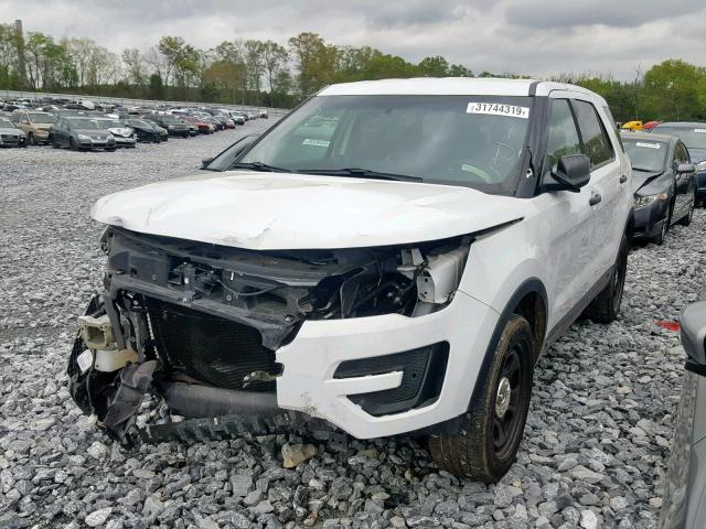 1FM5K8AR5GGC60578 - 2016 FORD EXPLORER P WHITE photo 2