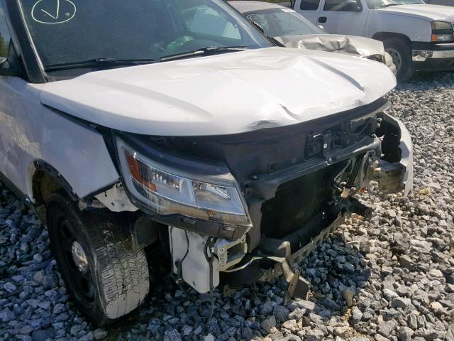 1FM5K8AR5GGC60578 - 2016 FORD EXPLORER P WHITE photo 9