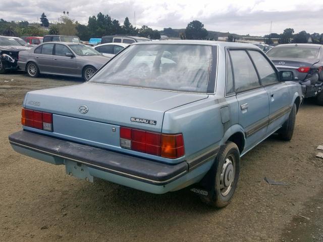 JF2AC53B2KE206224 - 1989 SUBARU GL 4WD BLUE photo 4