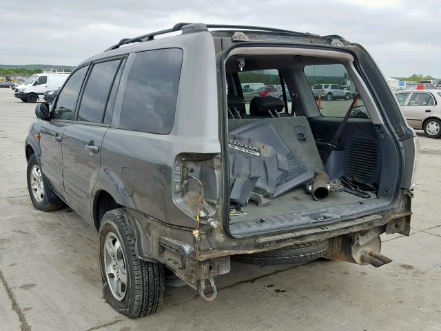 5FNYF18288B022581 - 2008 HONDA PILOT VP GRAY photo 3