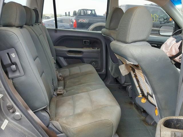 5FNYF18288B022581 - 2008 HONDA PILOT VP GRAY photo 6