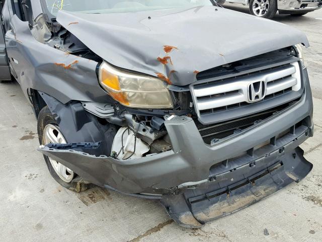 5FNYF18288B022581 - 2008 HONDA PILOT VP GRAY photo 9