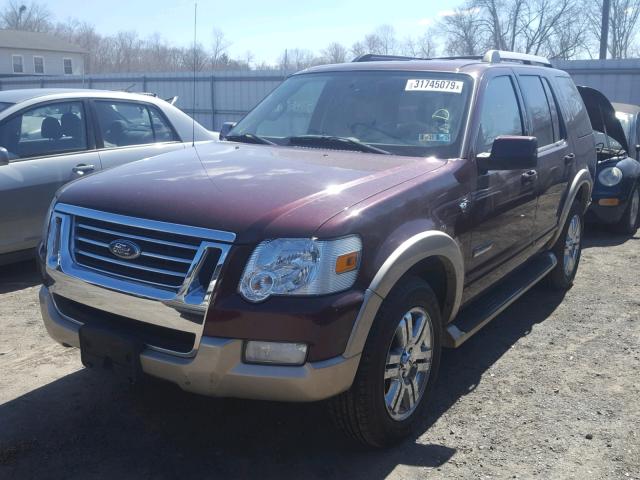 1FMEU74837UA89550 - 2007 FORD EXPLORER E MAROON photo 2