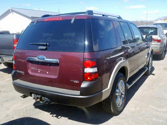 1FMEU74837UA89550 - 2007 FORD EXPLORER E MAROON photo 4