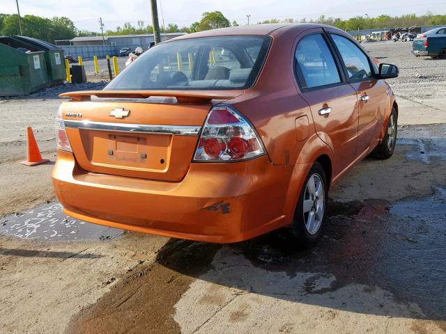 KL1TG56618B096715 - 2008 CHEVROLET AVEO LT ORANGE photo 4