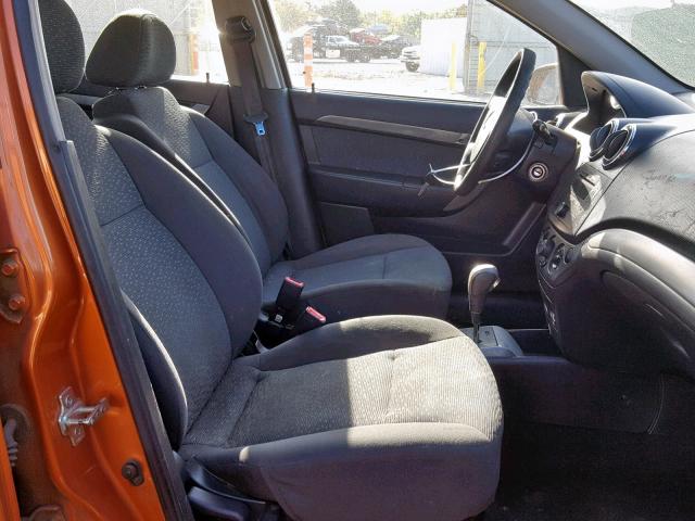 KL1TG56618B096715 - 2008 CHEVROLET AVEO LT ORANGE photo 5