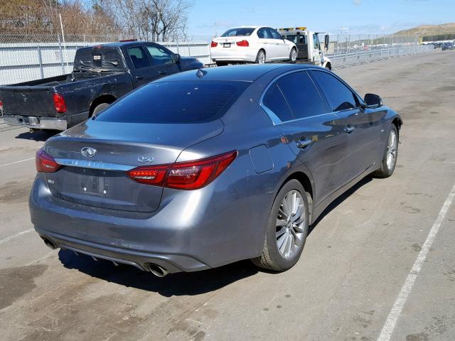 JN1EV7AR9JM445363 - 2018 INFINITI Q50 LUXE GRAY photo 4