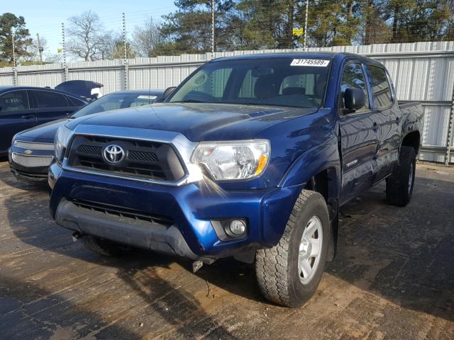5TFJU4GN0EX054124 - 2014 TOYOTA TACOMA DOU BLUE photo 2