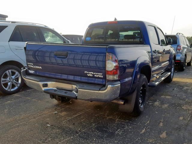 5TFJU4GN0EX054124 - 2014 TOYOTA TACOMA DOU BLUE photo 4