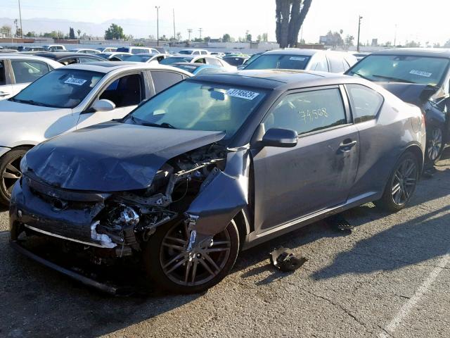 JTKJF5C78D3061585 - 2013 TOYOTA SCION TC GRAY photo 2