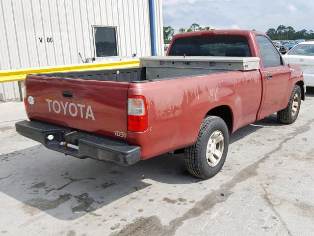 JT4JM11D7T0012392 - 1996 TOYOTA T100 RED photo 4