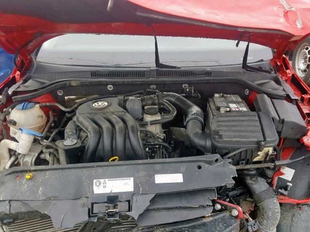 3VW2K7AJ3FM302517 - 2015 VOLKSWAGEN JETTA BASE RED photo 7