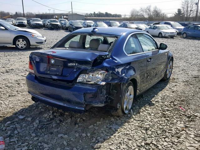 WBAUP9C56BVL90923 - 2011 BMW 128 I BLUE photo 4