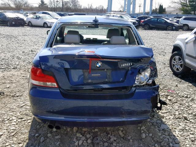 WBAUP9C56BVL90923 - 2011 BMW 128 I BLUE photo 9