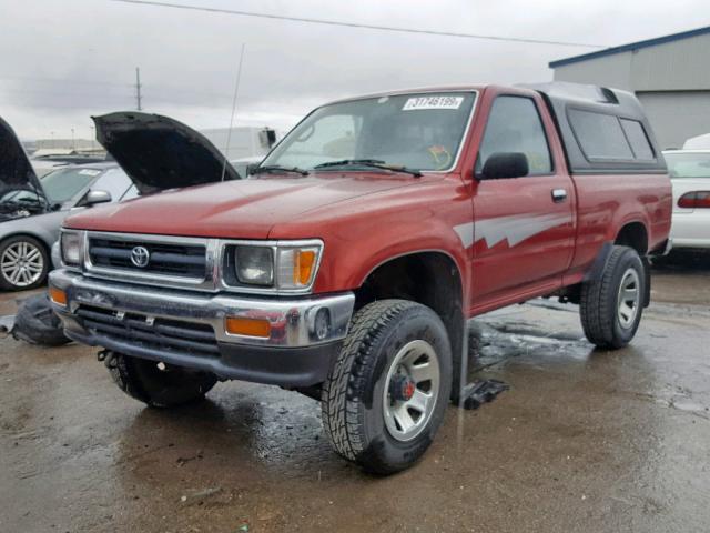 JT4RN01PXN0039674 - 1992 TOYOTA PICKUP 1/2 RED photo 2