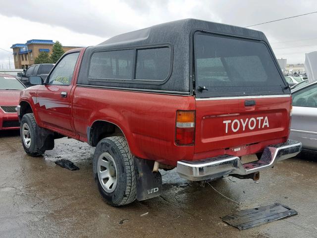 JT4RN01PXN0039674 - 1992 TOYOTA PICKUP 1/2 RED photo 3