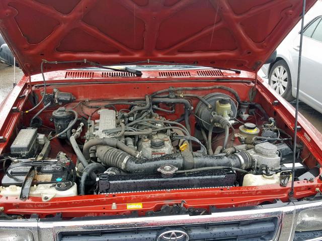 JT4RN01PXN0039674 - 1992 TOYOTA PICKUP 1/2 RED photo 7