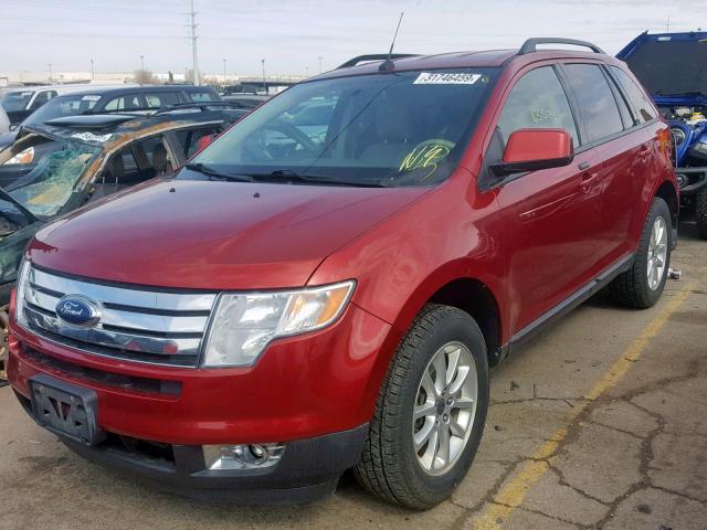 2FMDK48C79BB01920 - 2009 FORD EDGE SEL RED photo 2