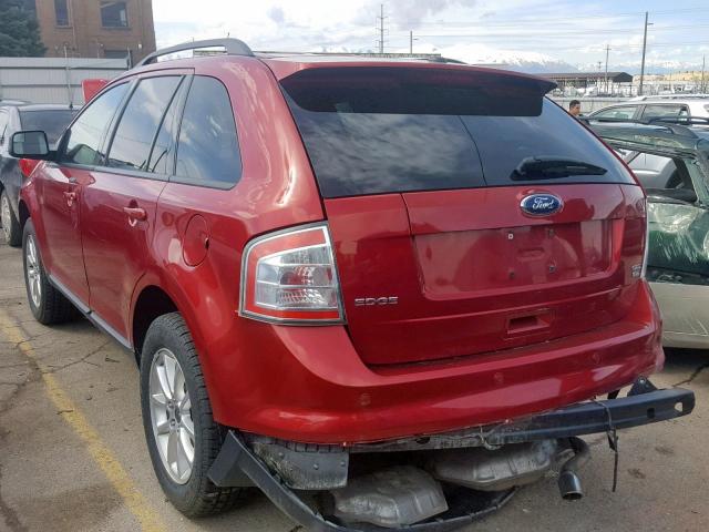 2FMDK48C79BB01920 - 2009 FORD EDGE SEL RED photo 3