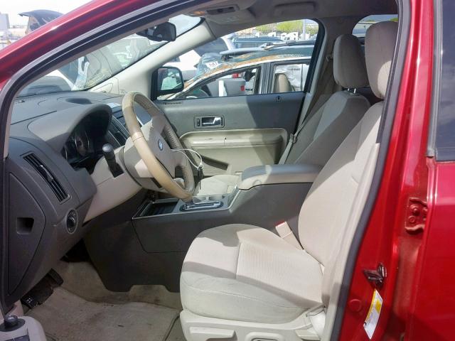 2FMDK48C79BB01920 - 2009 FORD EDGE SEL RED photo 5