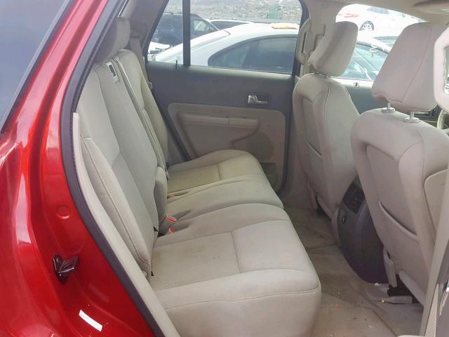 2FMDK48C79BB01920 - 2009 FORD EDGE SEL RED photo 6