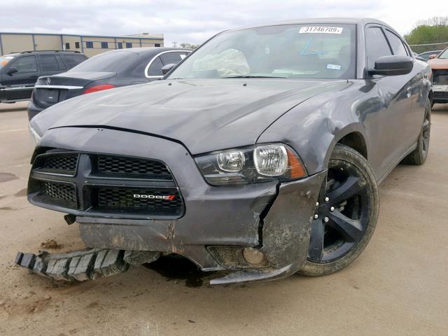 2C3CDXHG1EH358825 - 2014 DODGE CHARGER SX CHARCOAL photo 2