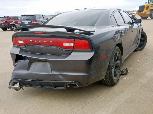 2C3CDXHG1EH358825 - 2014 DODGE CHARGER SX CHARCOAL photo 4