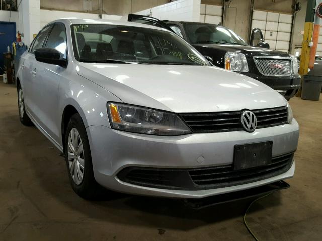 3VW2K7AJ6DM206443 - 2013 VOLKSWAGEN JETTA BASE SILVER photo 1