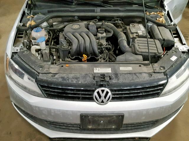 3VW2K7AJ6DM206443 - 2013 VOLKSWAGEN JETTA BASE SILVER photo 7