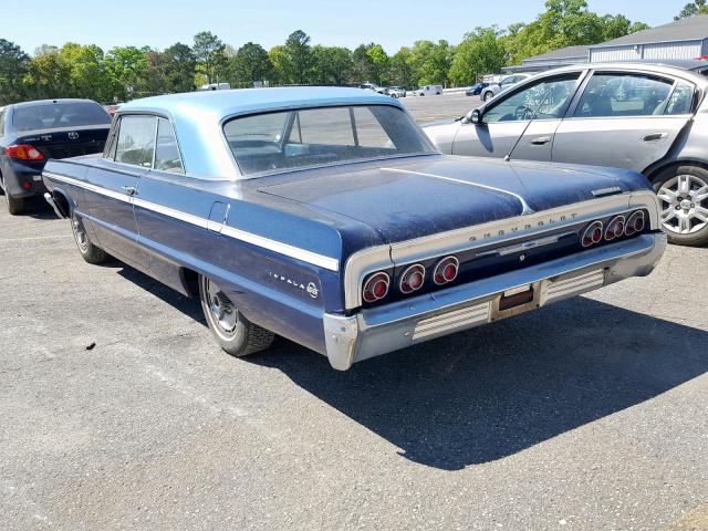 41447C160350 - 1964 CHEVROLET IMPALA  SS BLUE photo 3