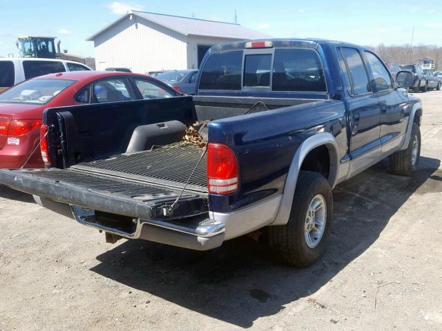 1B7GG2AN2YS710050 - 2000 DODGE DAKOTA QUA BLUE photo 4