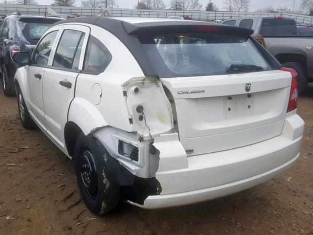 1B3HB28BX8D652970 - 2008 DODGE CALIBER WHITE photo 3