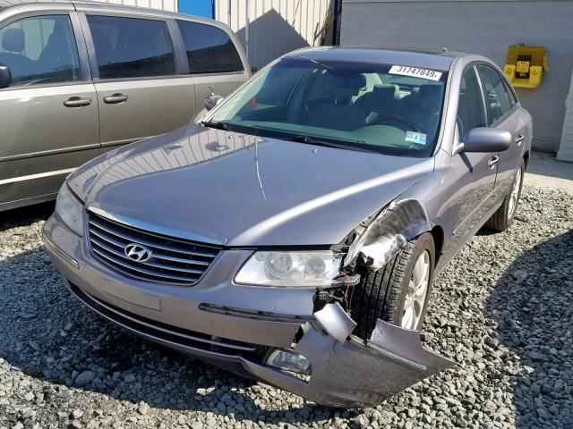 KMHFC46F96A039026 - 2006 HYUNDAI AZERA SE GRAY photo 2