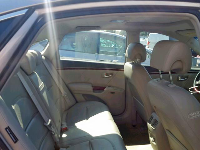 KMHFC46F96A039026 - 2006 HYUNDAI AZERA SE GRAY photo 6