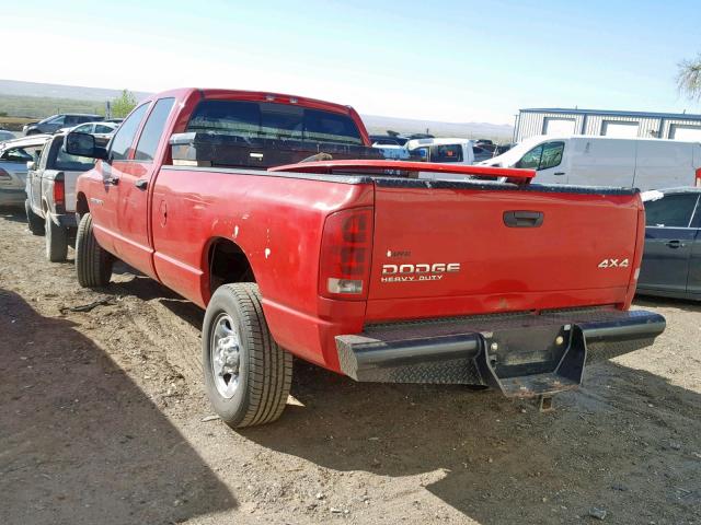 3D7KU28C04G109878 - 2004 DODGE RAM 2500 S RED photo 3