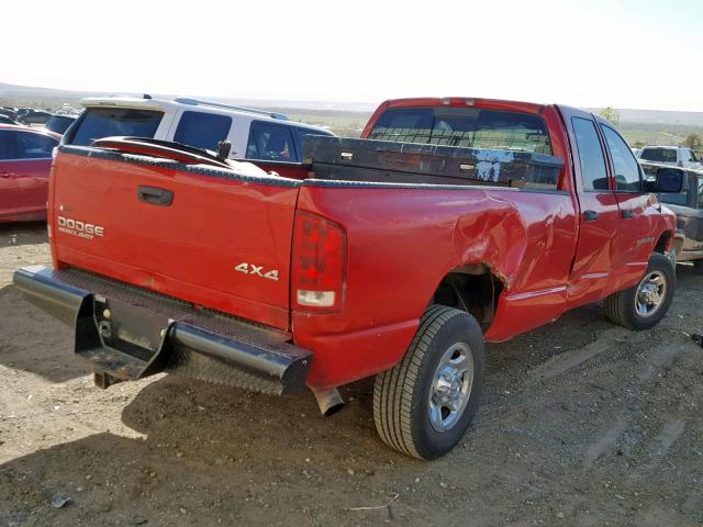 3D7KU28C04G109878 - 2004 DODGE RAM 2500 S RED photo 4