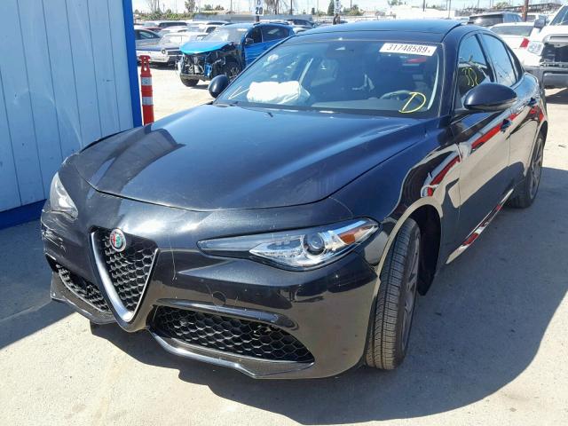 ZARFAEDN4J7565134 - 2018 ALFA ROMEO GIULIA Q4 BLACK photo 2