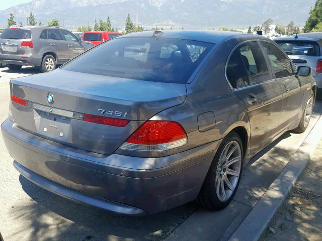 WBAGL63462DP55525 - 2002 BMW 745 I GRAY photo 4