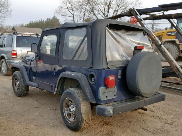 1J4FY29P3VP425901 - 1997 JEEP WRANGLER / BLUE photo 3