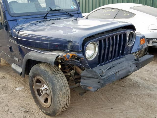 1J4FY29P3VP425901 - 1997 JEEP WRANGLER / BLUE photo 9