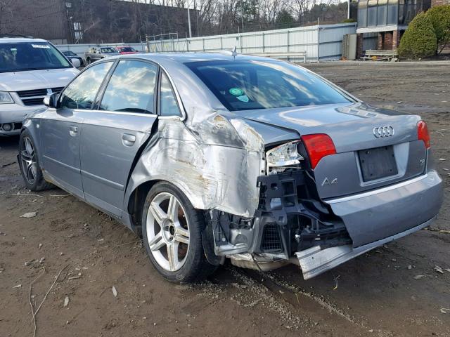 WAUDH98EX6A099683 - 2006 AUDI A4 3.2 QUA SILVER photo 3