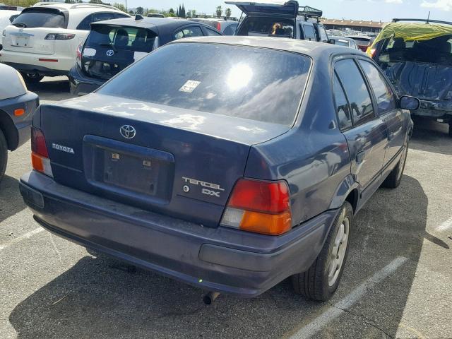 JT2EL56E2S0062380 - 1995 TOYOTA TERCEL DX BLUE photo 4