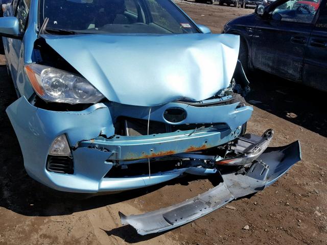 JTDKDTB37E1061675 - 2014 TOYOTA PRIUS C TURQUOISE photo 9