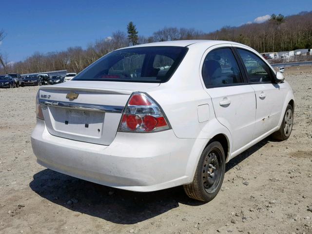 KL1TG5DE1BB115930 - 2011 CHEVROLET AVEO LT WHITE photo 4