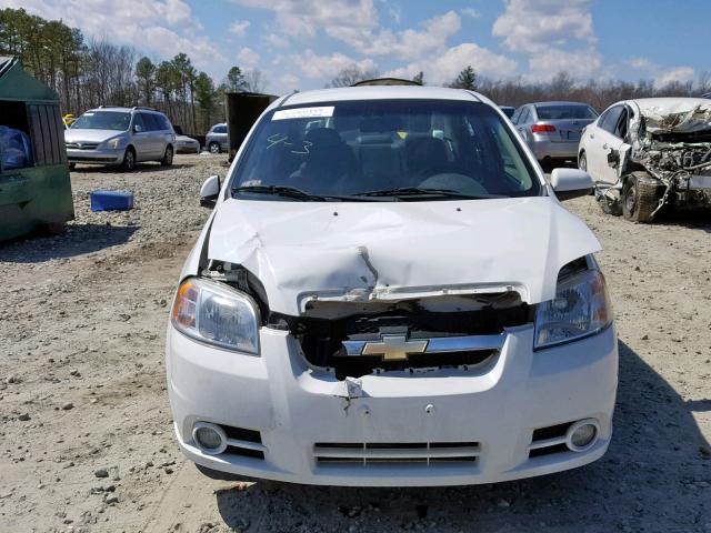 KL1TG5DE1BB115930 - 2011 CHEVROLET AVEO LT WHITE photo 9