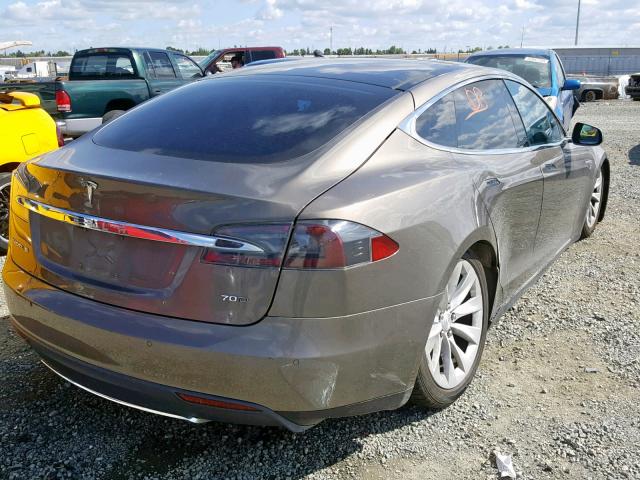 5YJSA1E25FF104841 - 2015 TESLA MODEL S ყავისფერი ფოტო 4