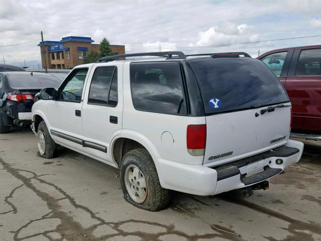 1GNDT13W41K246903 - 2001 CHEVROLET BLAZER WHITE photo 3