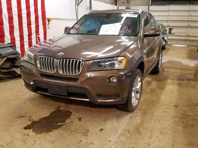 5UXWX7C56DL982075 - 2013 BMW X3 XDRIVE3 BROWN photo 2