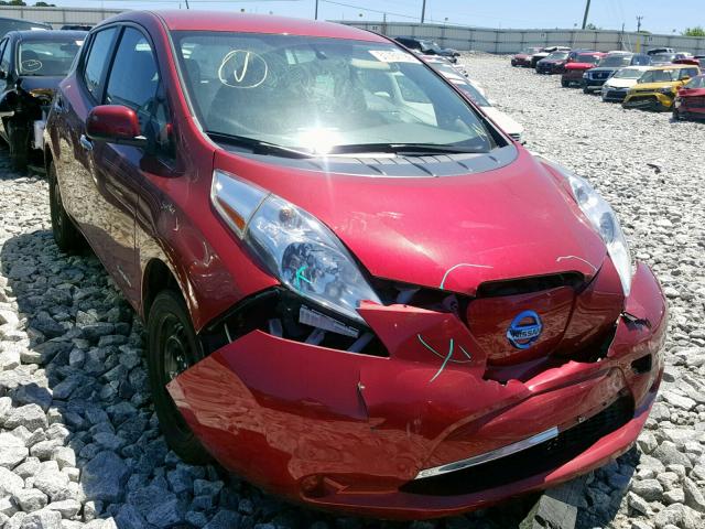 1N4AZ0CP6FC327860 - 2015 NISSAN LEAF S RED photo 1