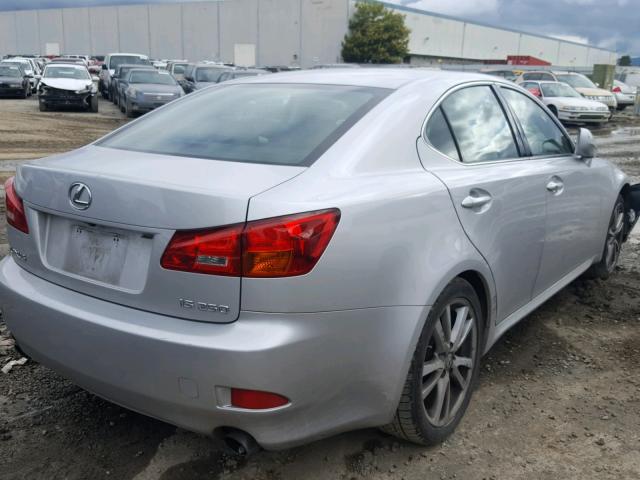 JTHBK262262019930 - 2006 LEXUS IS 250 SILVER photo 4